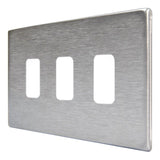 Hamilton 74C3GPFL CFX Satin Steel 3 Gang Grid Plate
