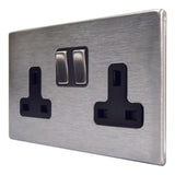 Hamilton 74CSS2SS-B CFX Satin Steel Double Socket