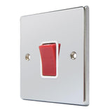 Hamilton 7745W Polished Chrome 45a Double Pole Switch