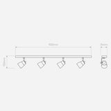 Astro 1487004 Juno Four Bar Spotlight Bronze