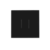 iKonects IKS-100005-BLK Smart Home 2-Gang Glass Fronted Smart Switch Black