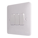 Hager Sollysta WMPS32 Light Switch 3 Gang 2 Way