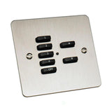 Rako Flat Cover Plate Kit Satin Steel