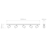 Astro 1286085 Ascoli Five Bar Matt Black