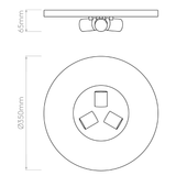 Astro 1296001 3 Way Plate Ceiling Light Matt White