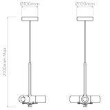 Astro 1421013 Cambria Pendant Matt Nickel