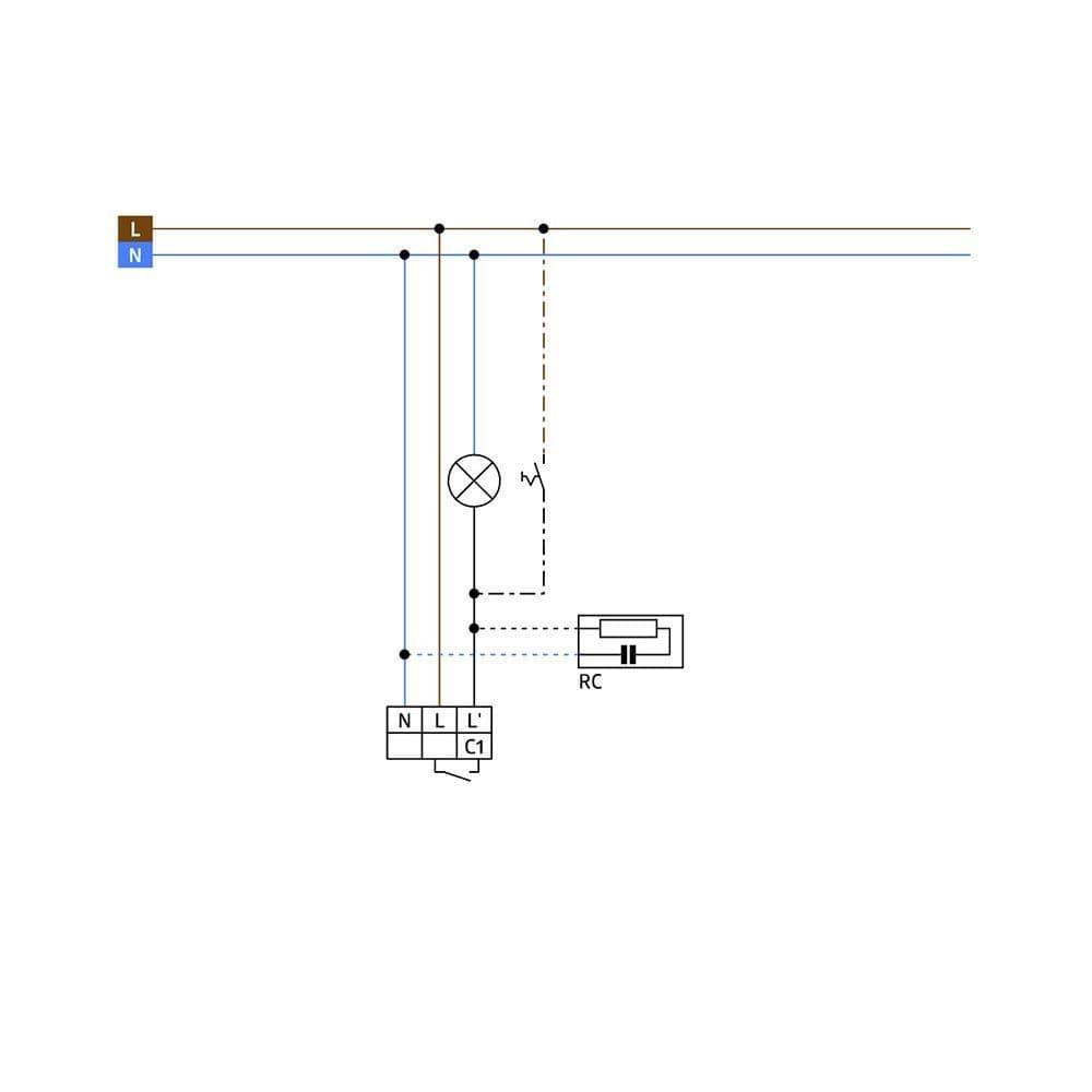 BEG 91101 LC-Click 140 Outdoor Motion Detector White Wiring Diagram