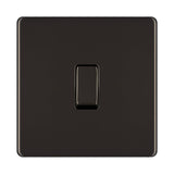 BG FBN13 Screwless Flat Plate Black Nickel Intermediate Switch 10A