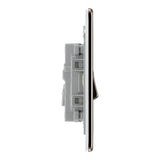 BG FBN13 Screwless Flat Plate Black Nickel Intermediate Switch 10A