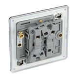 BG FBN42 Screwless Flat Plate Black Nickel Double Switch 10A 2 Way