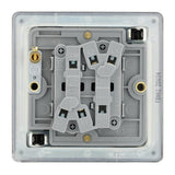 BG FBN42 Screwless Flat Plate Black Nickel Double Switch 10A 2 Way