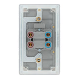 BG FBS72 Screwless Flat Plate Stainless Steel 45A Rectangular Cooker Control Unit with Neon