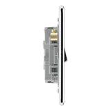 BG FPC44 Screwless Flat Plate Polished Chrome Quadruple Switch 10A 2 Way