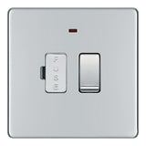 BG FPC52 Screwless Flat Plate Polished Chrome Switched 13A Fused Connection Unit with Neon
