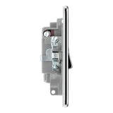BG FPC52 Screwless Flat Plate Polished Chrome Switched 13A Fused Connection Unit with Neon