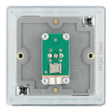 BG FPC60 Screwless Flat Plate Polished Chrome Single Socket TV/FM Co-axial Aerial Connection