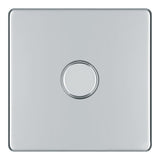 BG FPC81P Screwless Flat Plate Polished Chrome 200W Single 2 Way Dimmer Switch