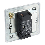 BG FPC81P Screwless Flat Plate Polished Chrome 200W Single 2 Way Dimmer Switch
