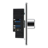BG FPC81P Screwless Flat Plate Polished Chrome 200W Single 2 Way Dimmer Switch