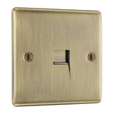 BG NABBTS1 Antique Brass Single Slave Telephone Socket
