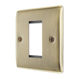 BG NABEMS1 Antique Brass Single Euro Plate