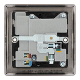BG NBN21U2B Black Nickel Single Switched 13A Socket with USB Charging - 2X USB Sockets (2.1A)