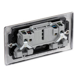 BG NBN22B Black Nickel Double Switched 13A Socket