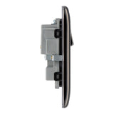 BG NBN22B Black Nickel Double Switched 13A Socket