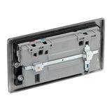 BG NBN22UACB Black Nickel Double Switched 13A Socket with USB Charging - USB A+C Sockets 45W
