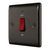 BG NBN74 Black Nickel 45A Square Cooker Control Unit with Neon