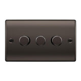 BG NBN83 Black Nickel Triple Intelligent LED 2 Way Dimmer Switch