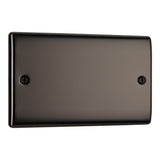 BG NBN95 Black Nickel Double Blank Plate