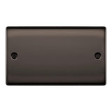 BG NBN95 Black Nickel Double Blank Plate