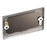 BG NBN95 Black Nickel Double Blank Plate