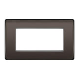 BG NBNEMR4 Black Nickel Quadruple Euro Plate