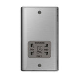 BG NBS20G Stainless Steel Dual Voltage Shaver Socket