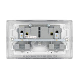 BG NBS22W Stainless Steel Double Switched 13A Socket