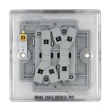 BG NBS42 Stainless Steel Double Switch 10A 2 Way