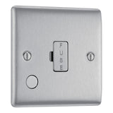BG NBS55 Stainless Steel Unstitched 13A Fused Connection Unit with Cable Outlet