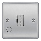 BG NBS55 Stainless Steel Unstitched 13A Fused Connection Unit with Cable Outlet