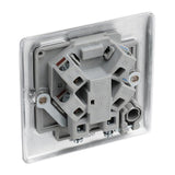 BG NBS55 Stainless Steel Unstitched 13A Fused Connection Unit with Cable Outlet
