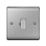 BG NBS55 Stainless Steel Unstitched 13A Fused Connection Unit with Cable Outlet