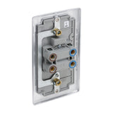 BG NBS72 Stainless Steel 45A Rectangular Cooker Control Unit with Neon