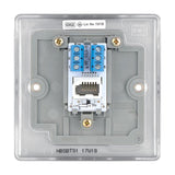 BG NBSBTS1 Stainless Steel Single Slave Telephone Socket