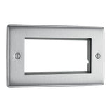 BG NBSEMR4 Stainless Steel Quadruple Euro Plate
