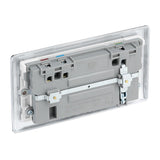 BG NPC22U3W Polished Chrome Double Switched 13A Socket with USB Charging - 2X USB Sockets (3.1A)