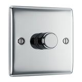BG NPC81 Polished Chrome Single Intelligent LED 2 Way Dimmer Switch