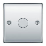 BG NPC81 Polished Chrome Single Intelligent LED 2 Way Dimmer Switch