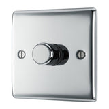 BG NPC81 Polished Chrome Single Intelligent LED 2 Way Dimmer Switch