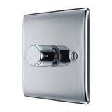 BG NPC81 Polished Chrome Single Intelligent LED 2 Way Dimmer Switch